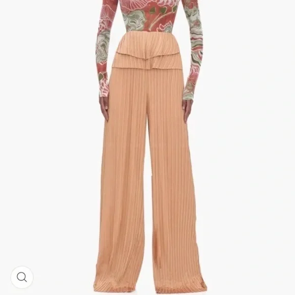 Andrea Iyamah Teal Pleated Women's - Toffee - Size small - Picture 2 of 4